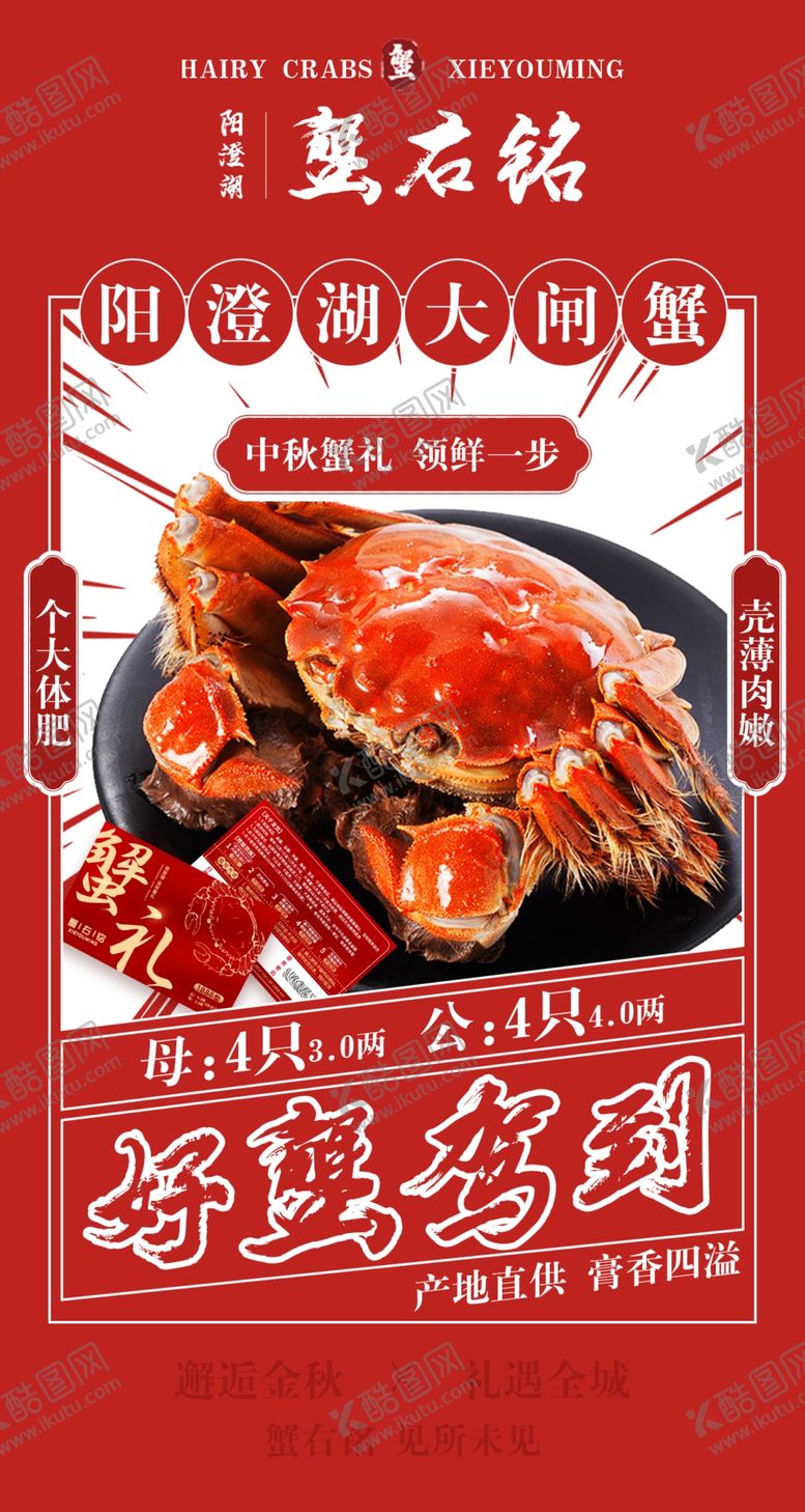 编号：55487312091343475485【酷图网】源文件下载-大闸蟹