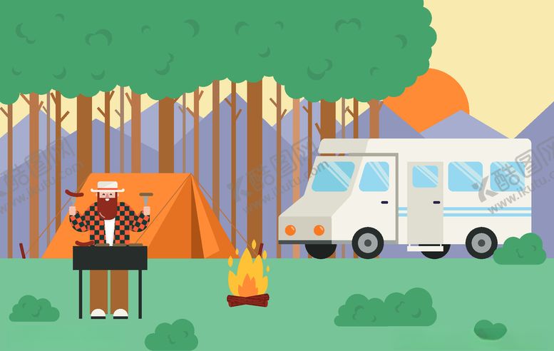 编号：90137609210332042822【酷图网】源文件下载-露营
