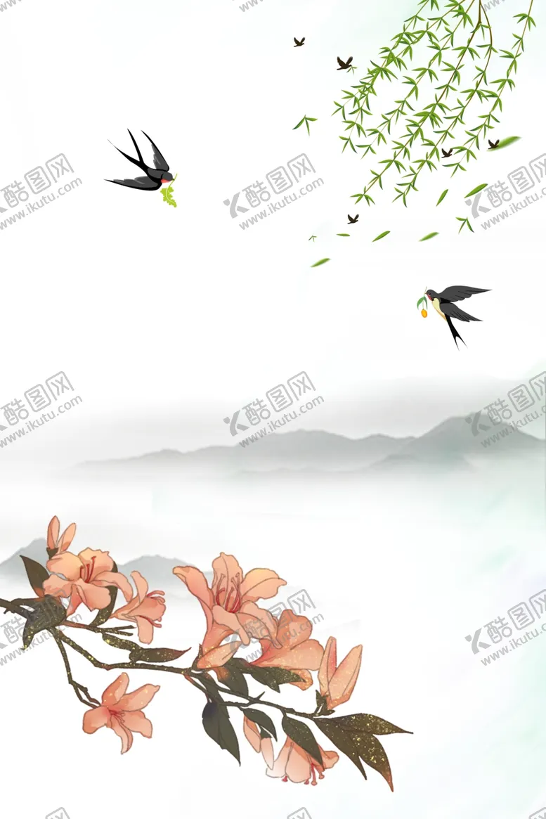 编号：78539505070650428785【酷图网】源文件下载-森系植物清新背景