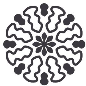 黑白简约花纹图案设计