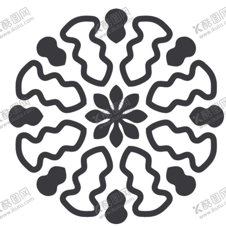 编号：79045307090821447796【酷图网】源文件下载-黑白简约花纹图案设计