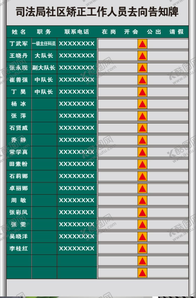 编号：63425809180210037251【酷图网】源文件下载-去向告知牌