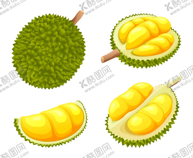 编号：47036809170005139031【酷图网】源文件下载-卡通榴莲