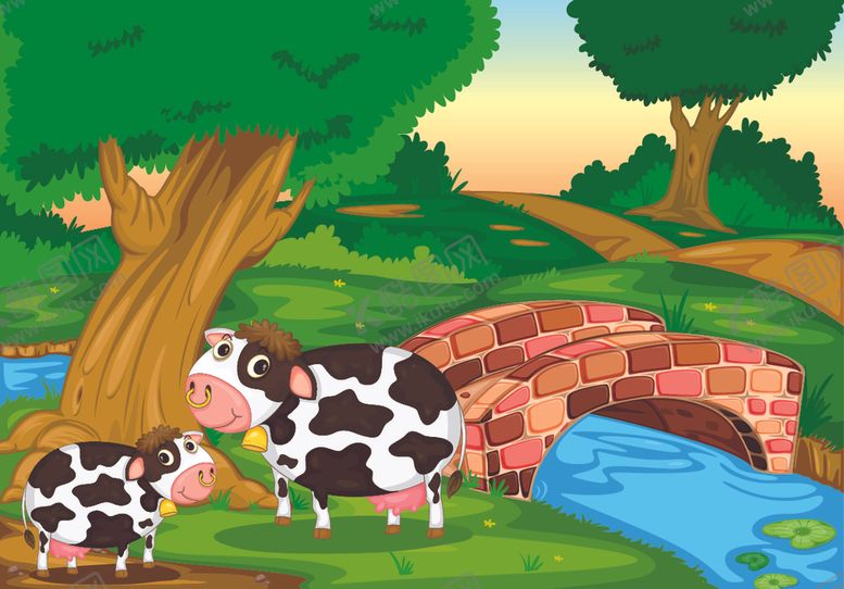 编号：84839809190806481587【酷图网】源文件下载-卡通奶牛