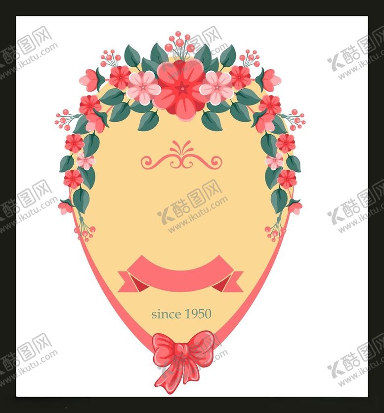 编号：57640012160631099905【酷图网】源文件下载-花卉底纹边框