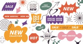 多彩促销标签集合