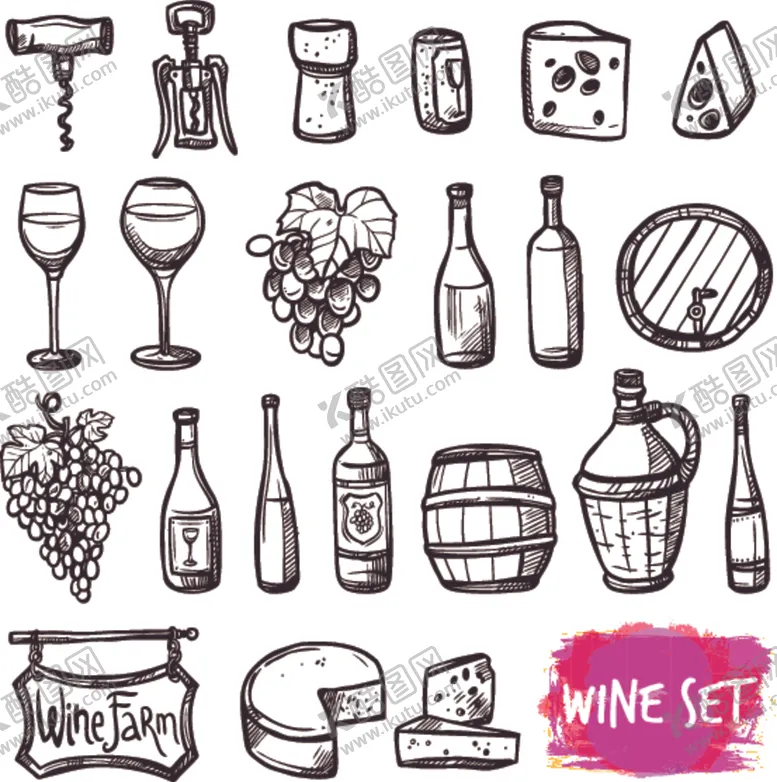 编号：39866309121239454839【酷图网】源文件下载-黑白简笔画