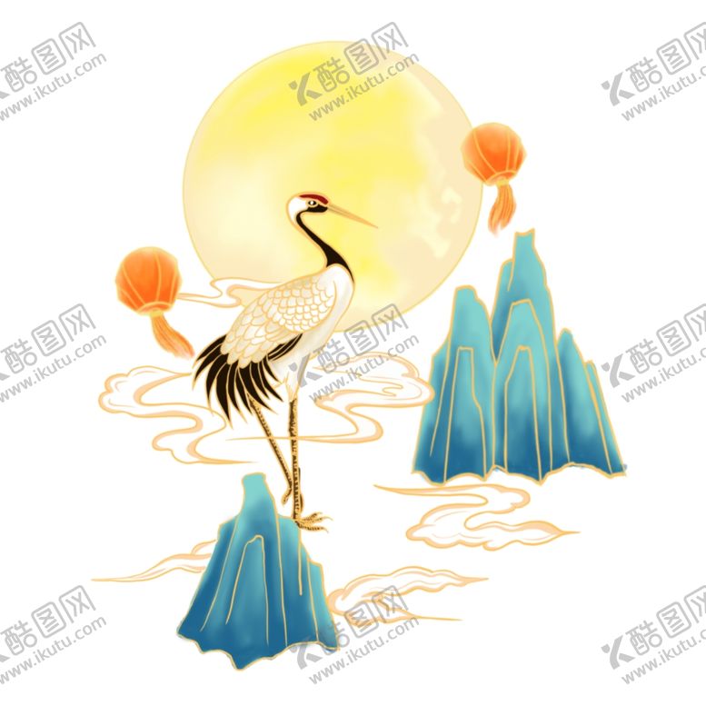编号：79932512202331063173【酷图网】源文件下载-仙鹤