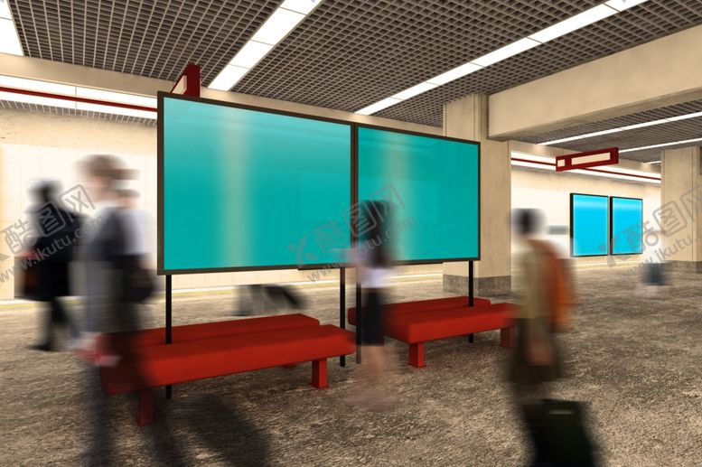 编号：63169109300453304020【酷图网】源文件下载-地铁场景广告样机