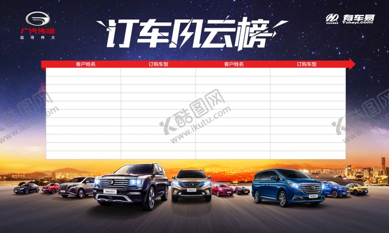 编号：57066907070621066319【酷图网】源文件下载-订车风云榜