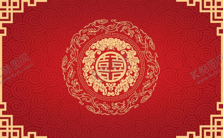 编号：91685409131229471502【酷图网】源文件下载-中式婚礼背景婚庆