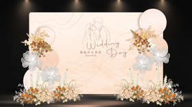 新中式红色婚礼效果图堆头美陈