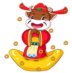 2021年牛年金牛免抠素材元素