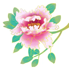 中国传统古风水墨工笔花鸟元素画素材
