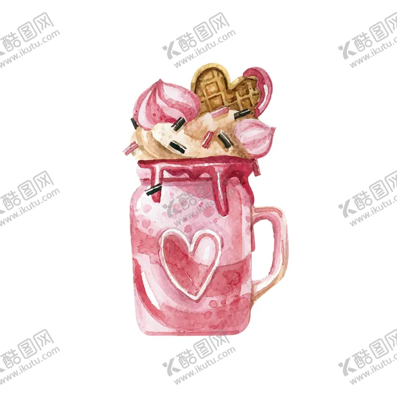 编号：29044703152215456095【酷图网】源文件下载-手绘矢量冰激凌插画图片