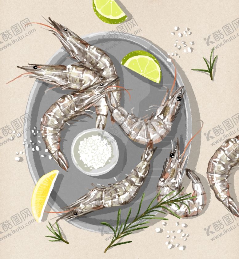 编号：32475609181303434320【酷图网】源文件下载-手绘海鲜插画海报