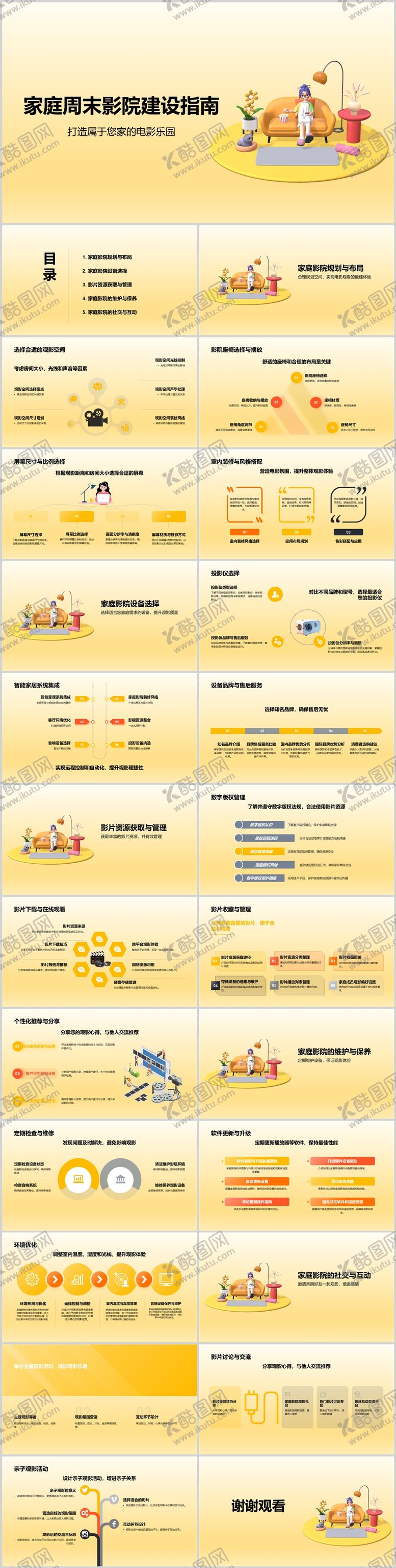 编号：26505011041700319679【酷图网】源文件下载-家庭周末影院建设指南PPT