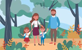 学生日常生活主题插画