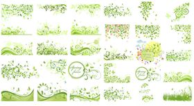 清新绿色植物边框素材集