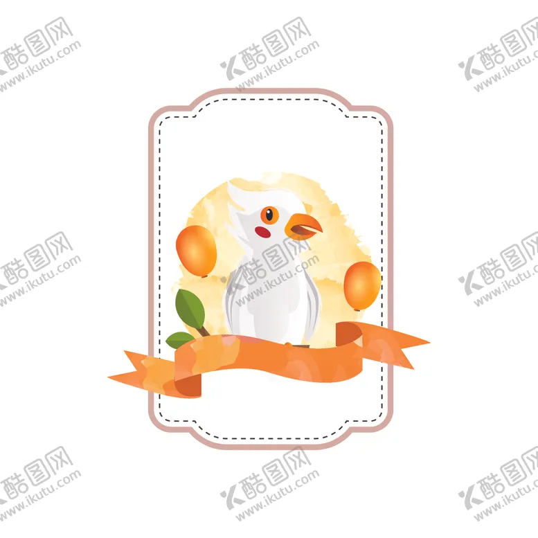 编号：80795904190426401949【酷图网】源文件下载-卡通动物卡片
