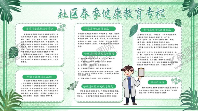 编号：30629305032249209503【酷图网】源文件下载-社区健康教育专栏