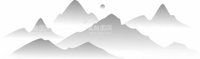 编号：25194712090818033471【酷图网】源文件下载-国风渐变山水矢量图