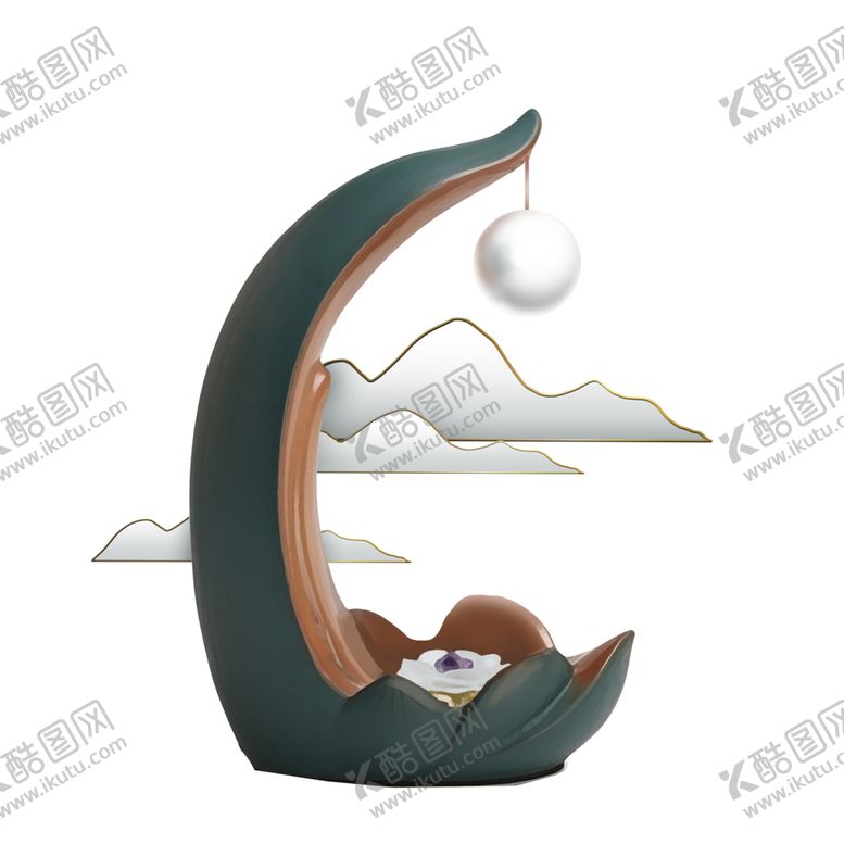编号：36464802070421552612【酷图网】源文件下载- 国潮山水边框图片