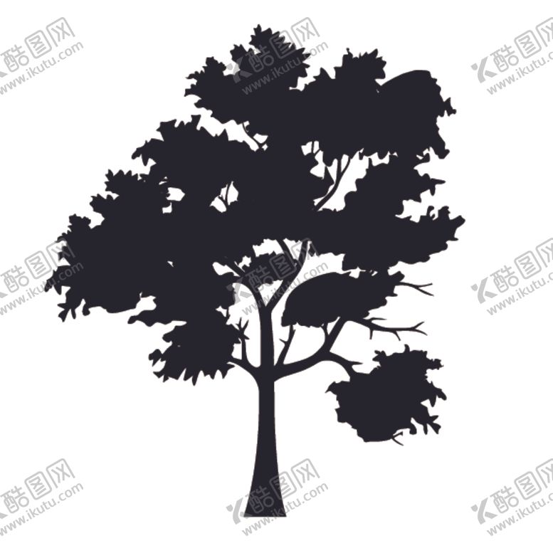编号：79490209190455028481【酷图网】源文件下载-植物树木剪影