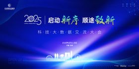 科技数据分析峰会主画面kv背景板