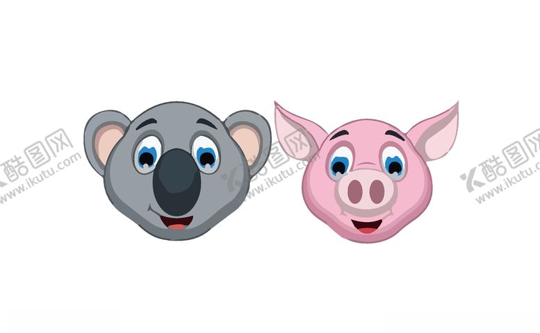 编号：54664410291828478532【酷图网】源文件下载-卡通头矢量图