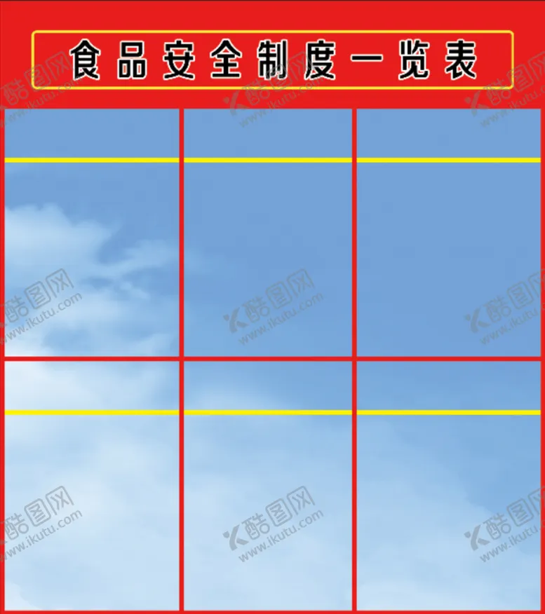 编号：56701809250637098257【酷图网】源文件下载-食品安全制度一览表