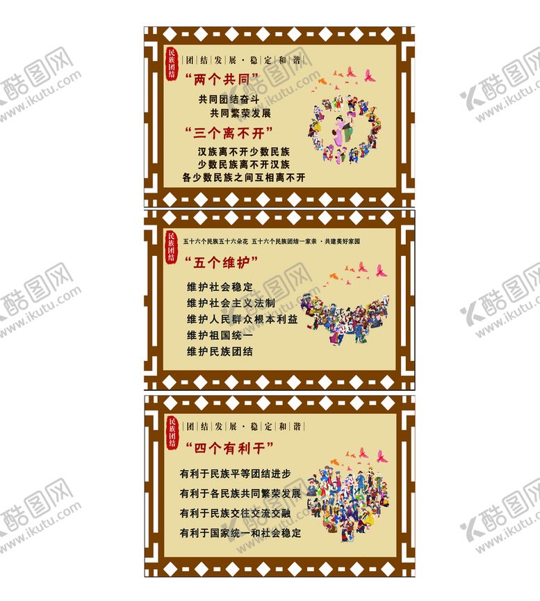 编号：36251809202010252738【酷图网】源文件下载-民族团结内容展板
