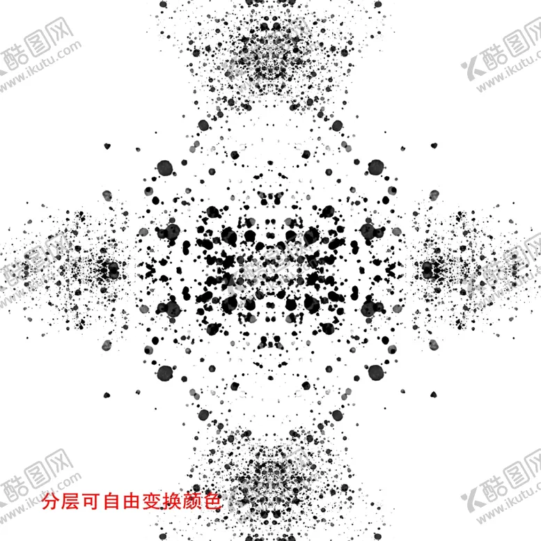 编号：25737902200719316755【酷图网】源文件下载-中国风水墨喷溅花纹