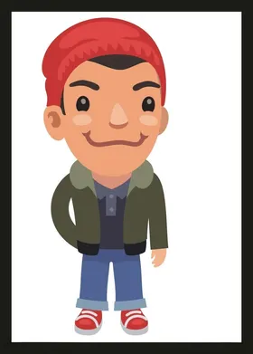手绘男人男孩卡通动画卡通动画