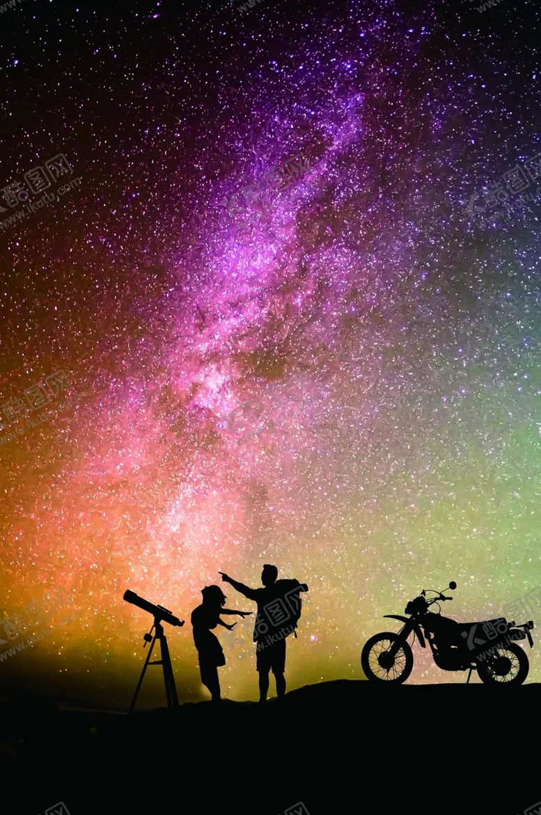 编号：16605007012212308671【酷图网】源文件下载-星空下的人背影