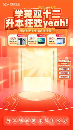 双11双12购物节直播间海报