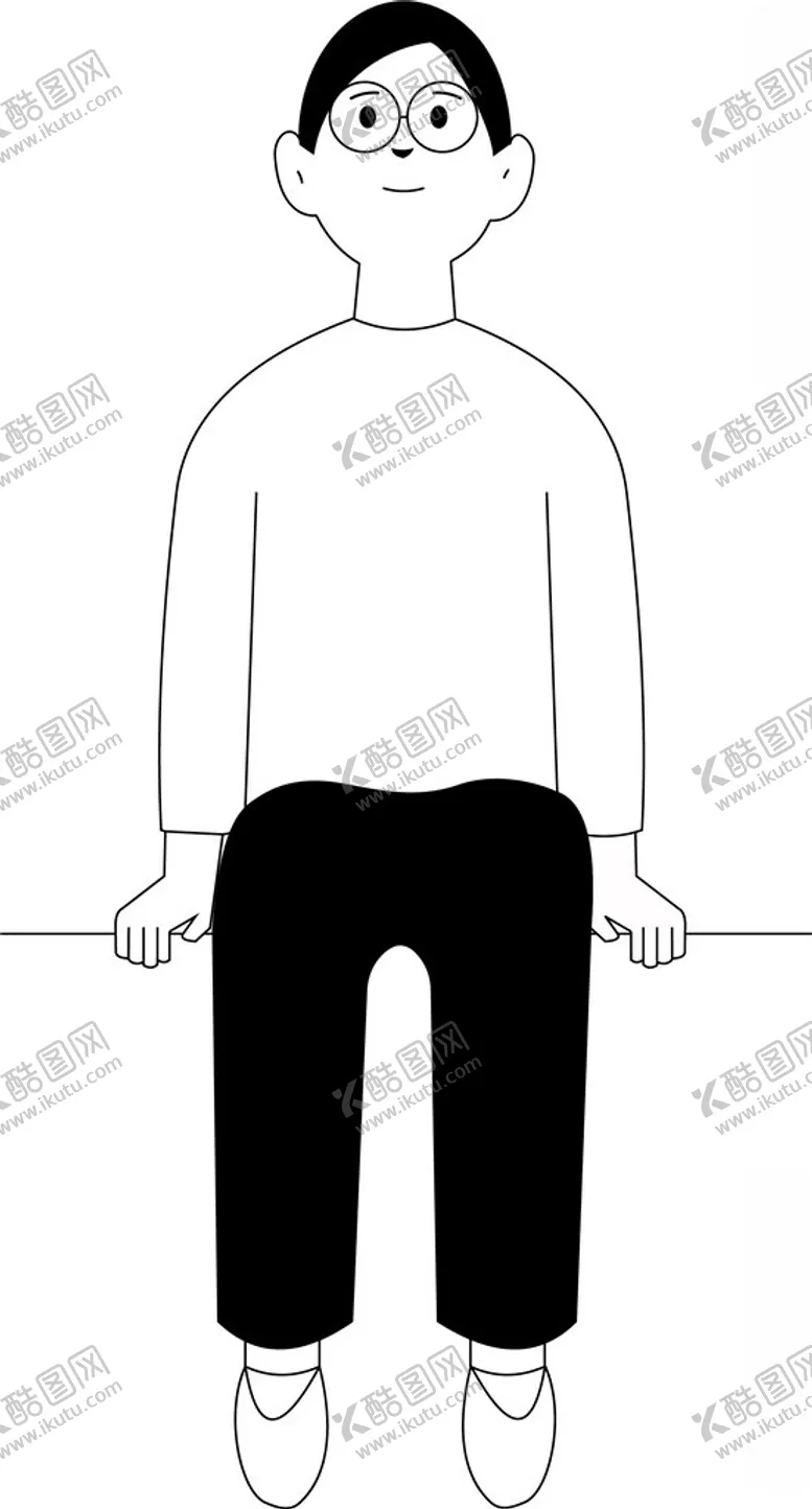 编号：85116002161833404327【酷图网】源文件下载-黑白线条小人