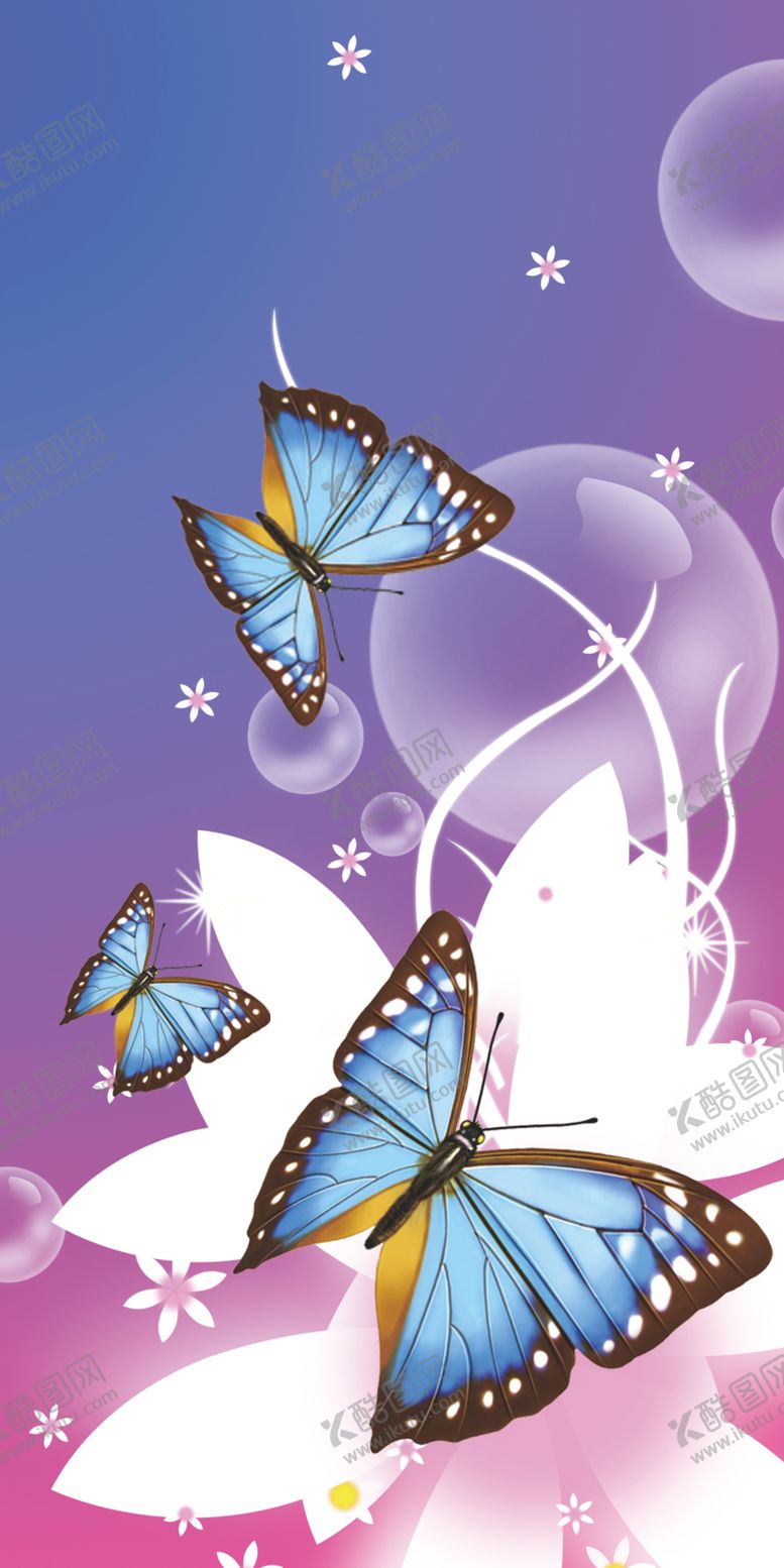 编号：74440809271208235115【酷图网】源文件下载-蝴蝶花纹手机壳渐变炫彩