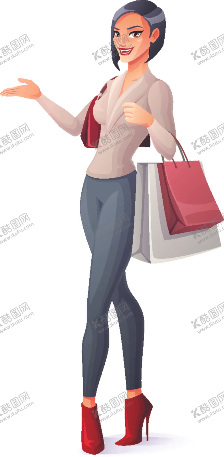编号：15304207011927013862【酷图网】源文件下载-时尚购物女人