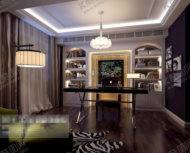 编号：97083309262316412402【酷图网】源文件下载-书房空间