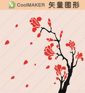 花草剪纸花草壁纸简洁手绘