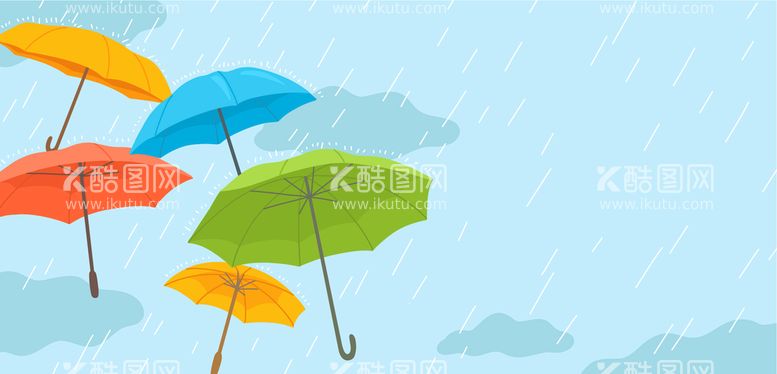 编号：49836110041634240234【酷图网】源文件下载-清新雨伞背景