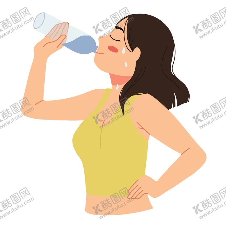 编号：90609810180658518515【酷图网】源文件下载-卡通喝水