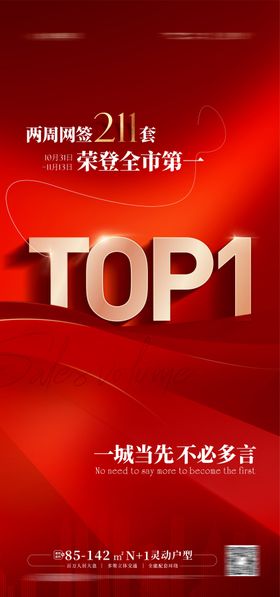 地产TOP1第一热销海报