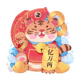 2022春节虎年新年锦鲤招财虎