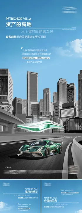 地产赛车系列海报