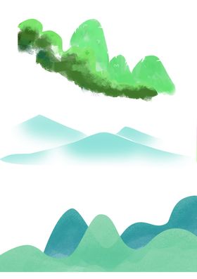 绿色山体素材