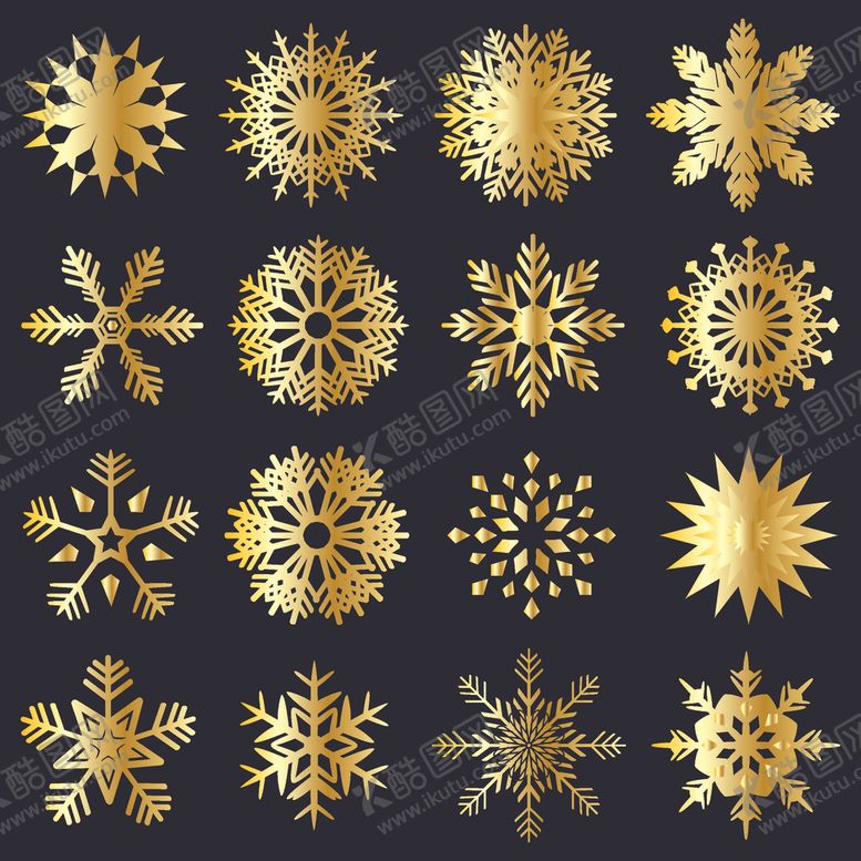 编号：94847402061100529793【酷图网】源文件下载-金色雪花