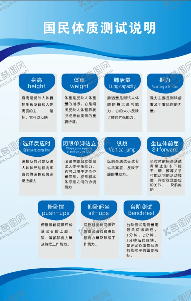 编号：33368705120412426614【酷图网】源文件下载-国民体质监测说明