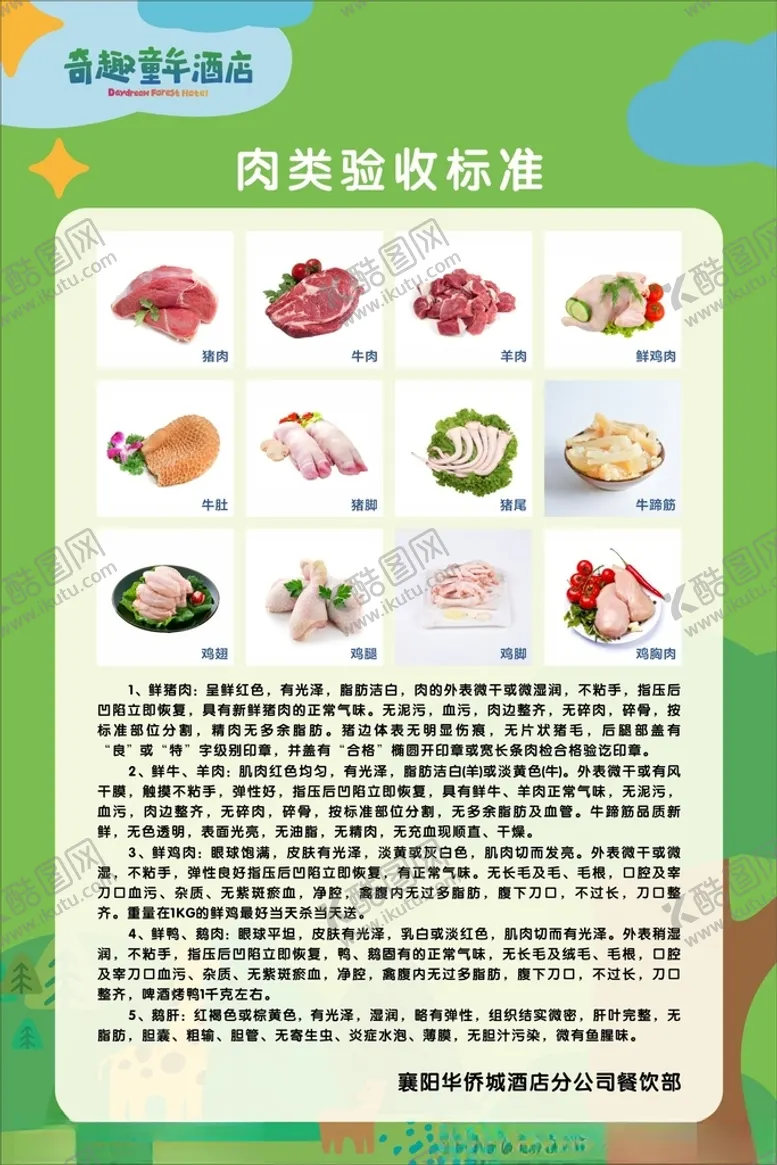 编号：86514901281229039285【酷图网】源文件下载-厨房食物验收标准
